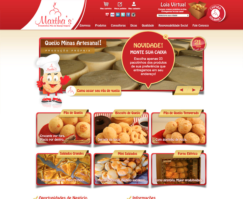 Projeto marthaspaodequeijo.com.br