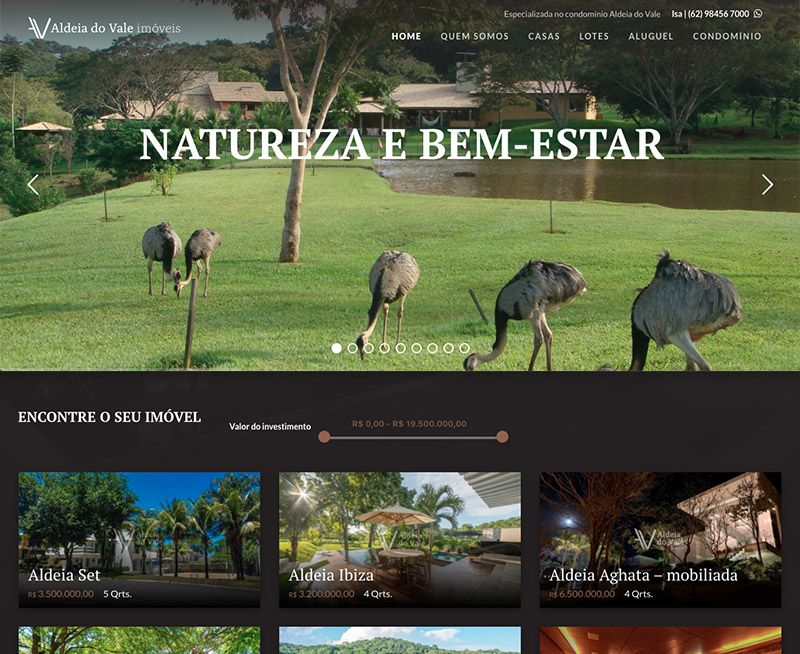 Projeto aldeiadovaleimoveis.com.br