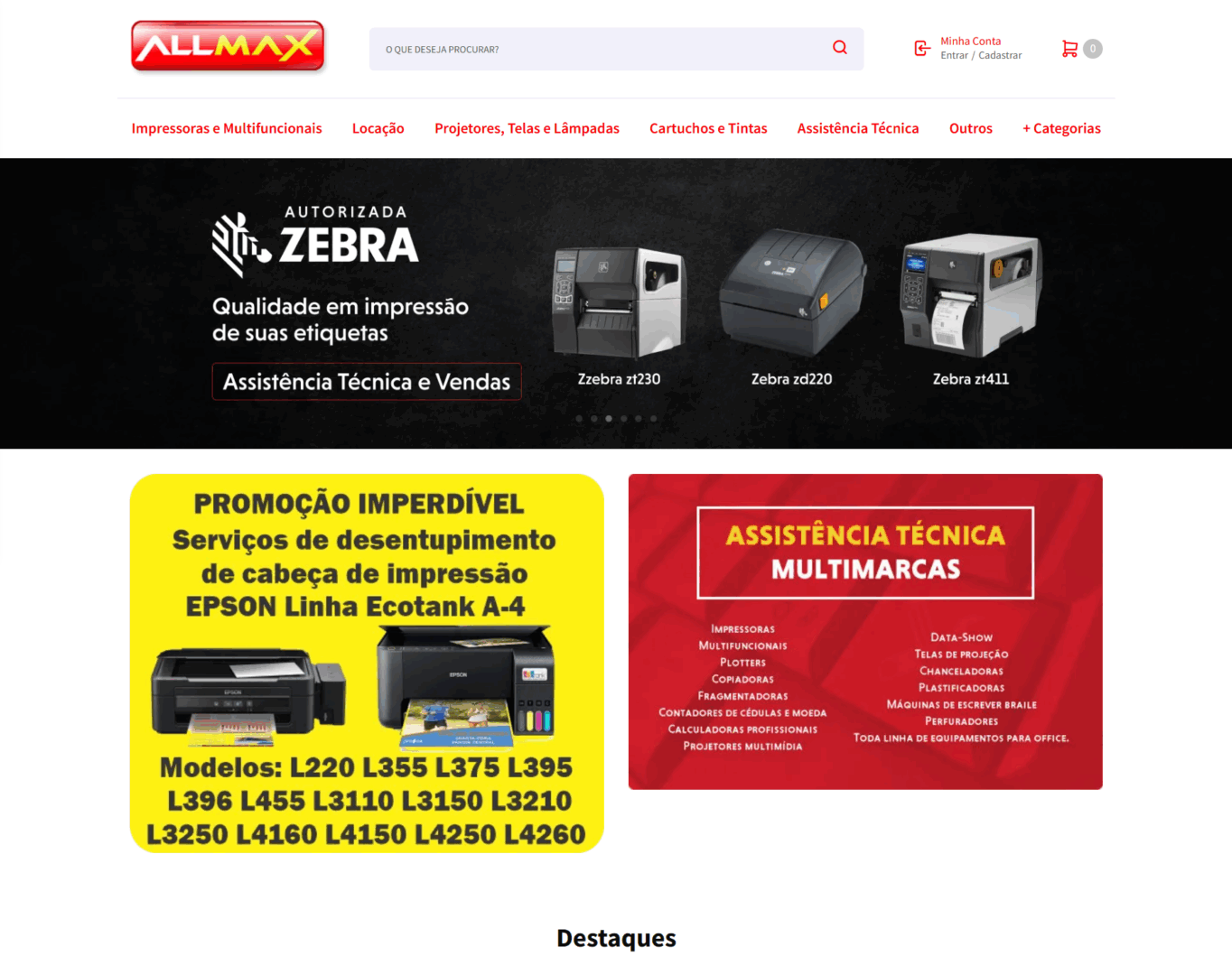 Projeto allmaximpressoras.com.br