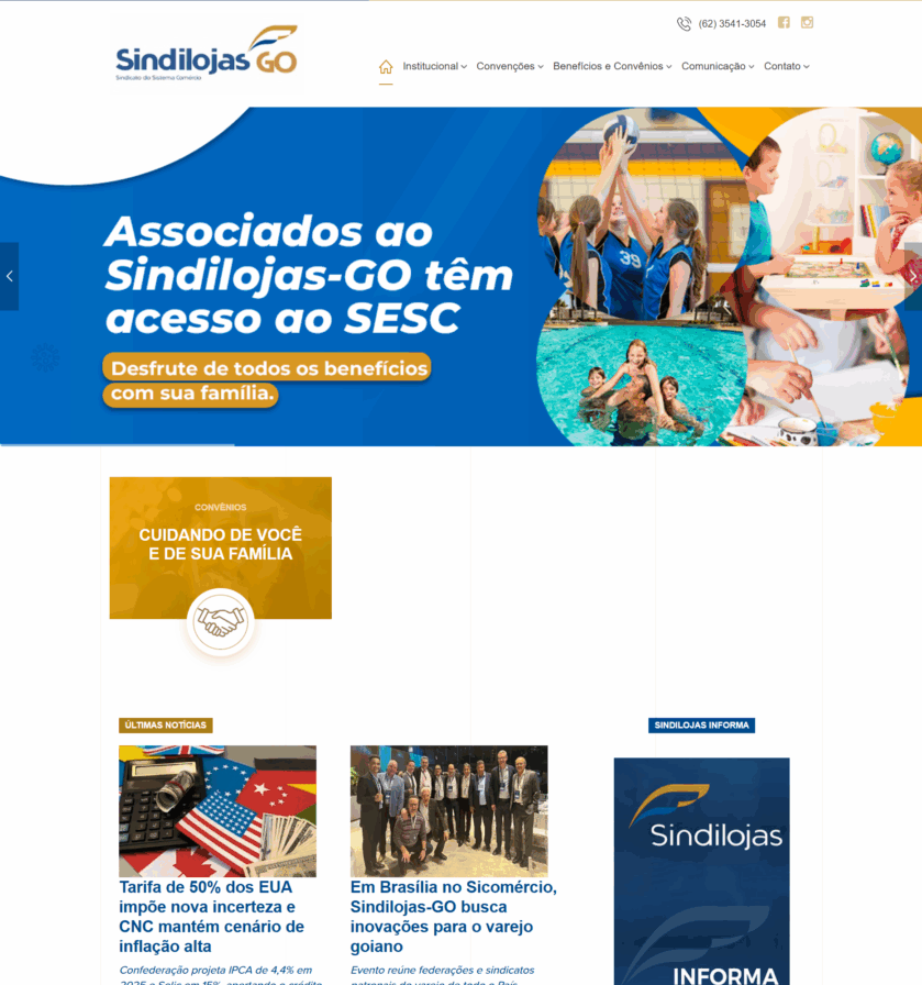 Projeto sindilojas-go.com.br